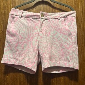 Lilly Pulitzer Pink and White Patterned Women's Shorts